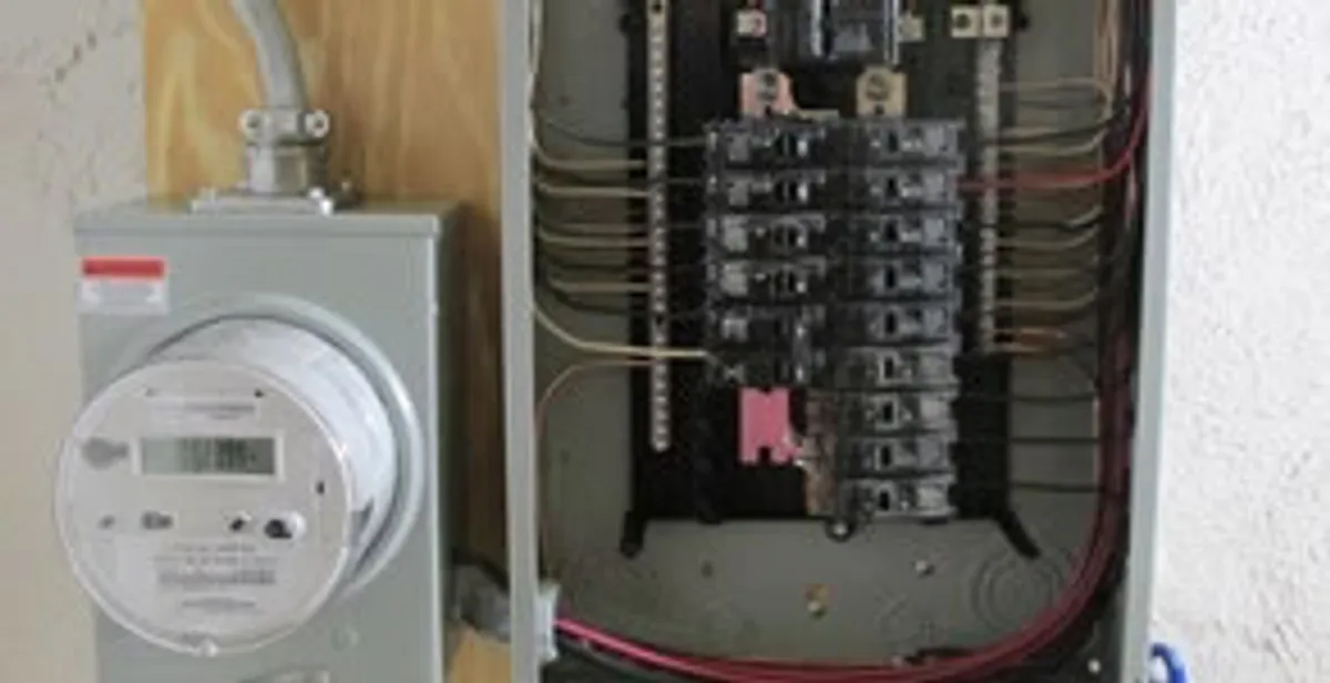 electrical panel upgrade service showing outdated electrical panel prepared for professional replacement in Myrtle Beach, SC