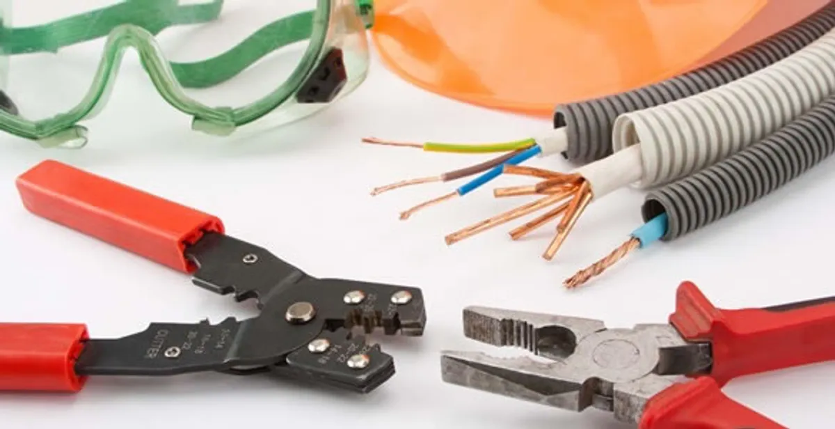 Electrical wiring repair with professional tools and safety equipment in Loris, SC