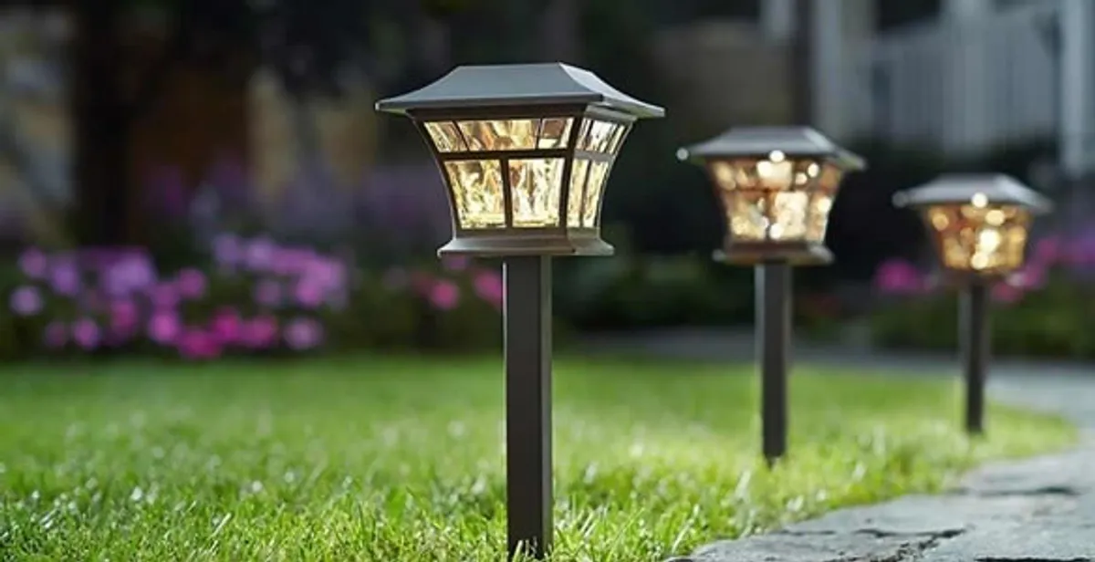 landscape lighting installation services with professionally installed pathway lights in Myrtle Beach, SC